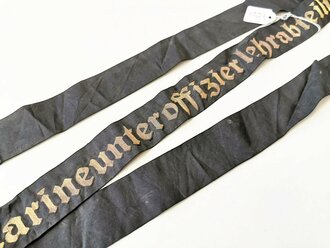 Mützenband "1. Marineunteroffizierlehrabteilung.1." Länge  146cm