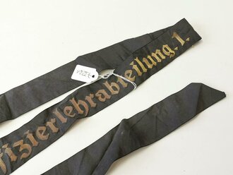 Mützenband "1. Marineunteroffizierlehrabteilung.1." Länge  146cm