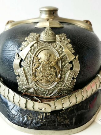 Württemberg, Pickelhaube Feuerwehr, ungereinigter Fundzustand