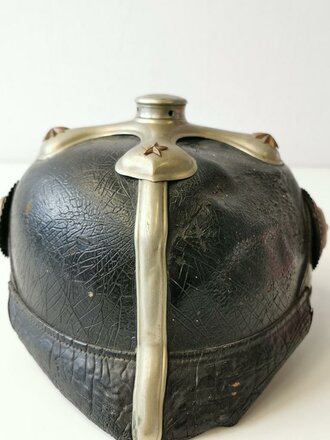 Württemberg, Pickelhaube Feuerwehr, ungereinigter Fundzustand