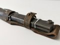 Seitengewehr M84/98 für K98 der Wehrmacht, nummerngleiches Stück 42 fnj, Im zusammengehörigen Koppelschuh, ungereinigt