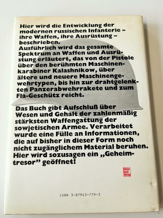 Die sowjetische Infanterie und ihre Waffen 1945 bis heute, A5, 188 Seiten, gebraucht