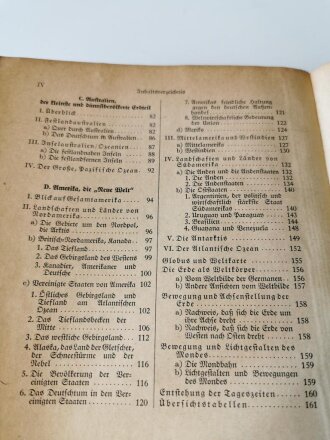 Großdeutschland und die Welt - Erdkundebuch für Mittelschulen datiert 1942, A5, 164 Seiten