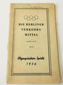 Die Berliner Verkehrsmittel während der Olympischen Spiele 1936, 40 Seiten