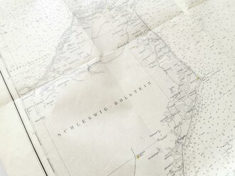 Landkarte Mecklenburger Bucht, Insel Fehmarn und Umgebung, datiert 1944, Maße 71 x 96 cm