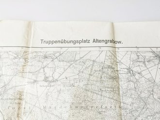 Karte Truppenübungsplatz Altengrabow, datiert 1935,...
