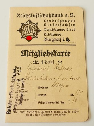 Reichsluftschutzbund Ortsgruppe Burgdorf i.H.,...