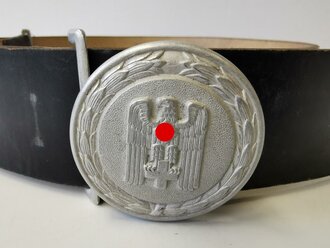 Feldbinde Deutsches Rotes Kreuz, Aluminiumschloss "Ges.Gesch 2", schwarze Lederfeldbinde