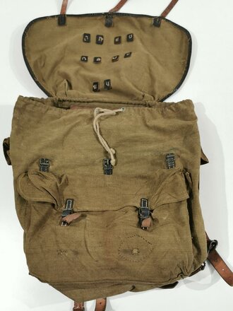Rucksack für Gebirgstruppen der Wehrmacht, getragenes Stück in gutem Zustand