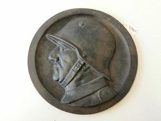 Metallrelief 20iger oder frühe 30iger Jahre, Durchmesser 19cm