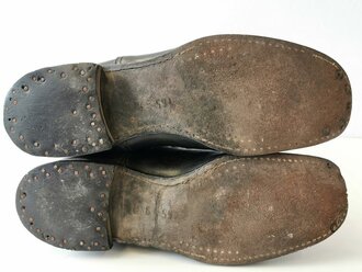 Paar Stiefel für Offiziere der Wehrmacht, weiches Leder, Sohlenlänge 30cm