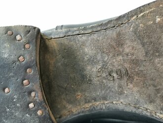 Paar Stiefel für Offiziere der Wehrmacht, weiches Leder, Sohlenlänge 30cm