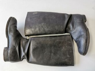 Paar Stiefel für Offiziere der Wehrmacht, weiches Leder, Sohlenlänge 28,5cm