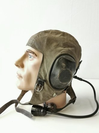 Luftwaffe Kopfhaube L Kp S 101, Ln 26617. Stark getragenes Stück, ungereinigt