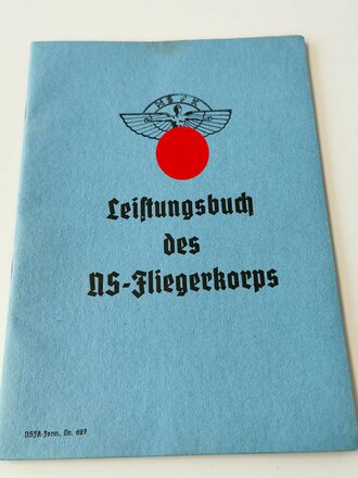 Leistungsbuch des NS Fliegerkorps in Hülle, 1943 geführtes Stück