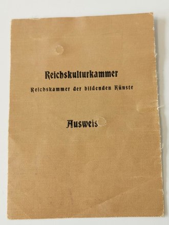 Ausweis Reichskulturkammer datiert 1940