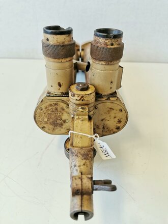 Scherenfernrohr 14.Z. Gi . Originallack, die Augenverstellringe schwer gängig, Strichplatte ausgebaut, Verbindungssteg fehlt