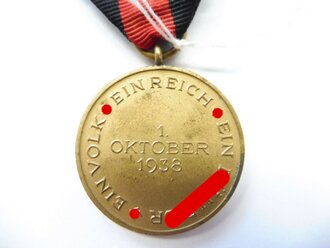 Medaille zur Erinnerung an den 1. Oktober 1938 (Anschluss Sudetenland)