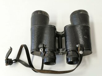 Dienstglas 10x50 Wehrmacht, Hersteller beh. Klare Durchsicht, keine Strichplatte, zum teil wohl neu beledert