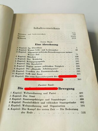 Adolf Hitler "Mein Kampf" blaue Leinenausgabe 1942