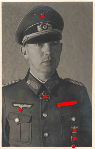 Ritterkreuzträger Kurt Heyser, Kommandeur Inf.Rgt.47, eigenhändige Unterschrift auf originaler Portraitaufnahme im Postkartenformat