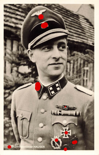 Ansichtskarte SS Obersturmbannführer Hauser,  Hoffmann Karte