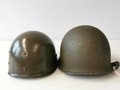 U.S. Steel helmet, reused WWII shell, most likely Korean war use