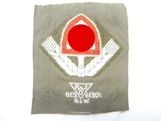 Reichsarbeitsdienst , gewebtes Abzeichen für die Feldmütze bzw. das Schiffchen