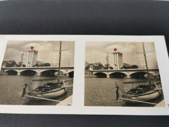 Raumbildalbum "Paris 1937" Bild Nummer 49 und 61 als neuzeitliche Kopie, sonst komplett, Einband abgegriffen