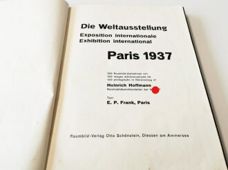Raumbildalbum "Paris 1937" Bild Nummer 49 und 61 als neuzeitliche Kopie, sonst komplett, Einband abgegriffen
