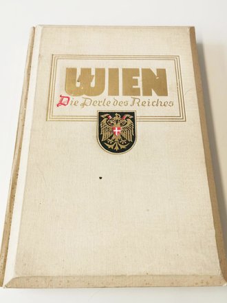 Raumbildalbum "Wien Die Perle des Reiches" komplett, Einband leicht abgegriffen