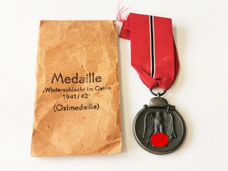 Medaille Winterschlacht im Osten am Band, in Tüte von Walter & Henlein Gablonz