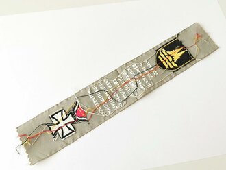 Gewebtes Band mit namen von Ritterkreuzträgern, 4,5 x 25cm