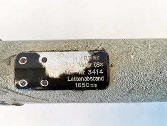 Kriegsmarine Entfernungsmesser auf 0,7 Meter Basis. Durchblick leicht fleckig, original lackiert, entnazifiziert