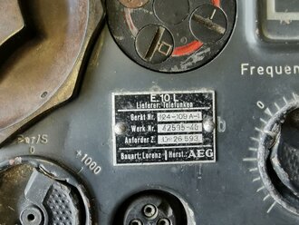 Luftwaffe Empfänger E.10L  Ln 26593 , Originallack, Funktion nicht geprüft