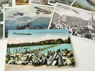 Kaiserreich und 1. Weltkrieg, 10 Ansichtskarten / Postkarten zum Thema Fliegerei