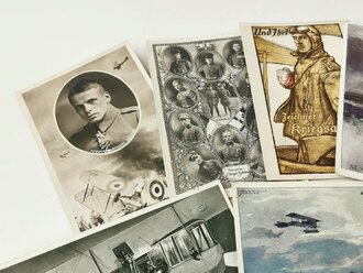 Kaiserreich und 1. Weltkrieg, 10 Ansichtskarten / Postkarten zum Thema Fliegerei