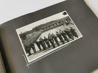 Fotoalbum " Rekruten Vereidigung bei der Lw.Baukompanie 21/VI am 27.4.40. Sauber geführtes Album mit 10 Fotos
