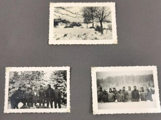 Reichsarbeitsdienst Fotoalbum mit Ärmelstreifen "W" ( Westwall ) für Offiziere. 146 Fotos, davon auch etliche vom weiblichen Arbeitsdienst