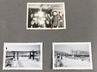 Reichsarbeitsdienst Fotoalbum mit Ärmelstreifen "W" ( Westwall ) für Offiziere. 146 Fotos, davon auch etliche vom weiblichen Arbeitsdienst