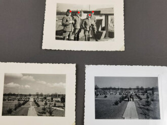 Reichsarbeitsdienst Fotoalbum mit Ärmelstreifen "W" ( Westwall ) für Offiziere. 146 Fotos, davon auch etliche vom weiblichen Arbeitsdienst