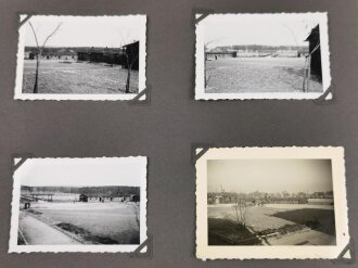 Reichsarbeitsdienst Fotoalbum mit Ärmelstreifen "W" ( Westwall ) für Offiziere. 146 Fotos, davon auch etliche vom weiblichen Arbeitsdienst