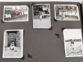 Reichsarbeitsdienst Fotoalbum mit Ärmelstreifen "W" ( Westwall ) für Offiziere. 146 Fotos, davon auch etliche vom weiblichen Arbeitsdienst
