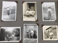 Reichsarbeitsdienst Fotoalbum mit Ärmelstreifen "W" ( Westwall ) für Offiziere. 146 Fotos, davon auch etliche vom weiblichen Arbeitsdienst