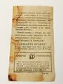Deutschland 2. Weltkrieg, Flugblatt in Kyrillisch als Passierschein, KB 210, verschlissen