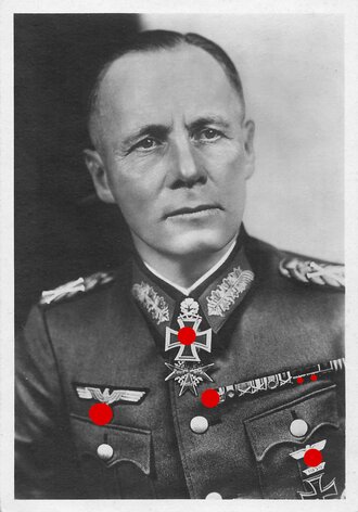 Ritterkreuzträger Generalfeldmarschall Rommel, gelaufene Ansichtskarte von Heinrich Hoffmann Strassburg