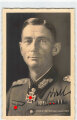 General der Gebirgstruppen Dietl, eigenhändige Unterschrift auf Hoffmann Fotopostkarte