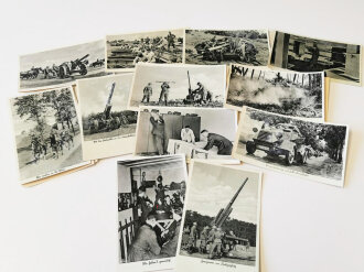 12 Stück Ansichtskarten Wehrmacht, feucht gelegen,...