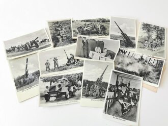 12 Stück Ansichtskarten Wehrmacht, feucht gelegen, daher haben sich grösstenteils die Rückseiten abgelöst