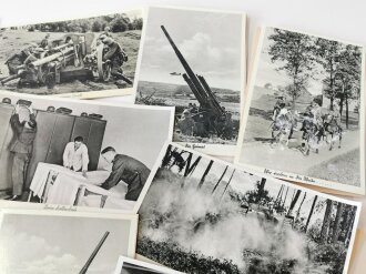 12 Stück Ansichtskarten Wehrmacht, feucht gelegen, daher haben sich grösstenteils die Rückseiten abgelöst